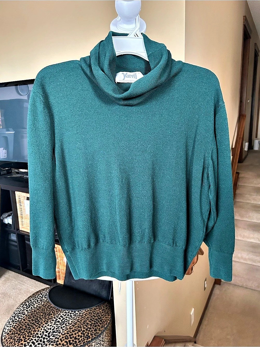 Yarell Cowl Neck Merino Wool Sweater Size 42 /L Like New